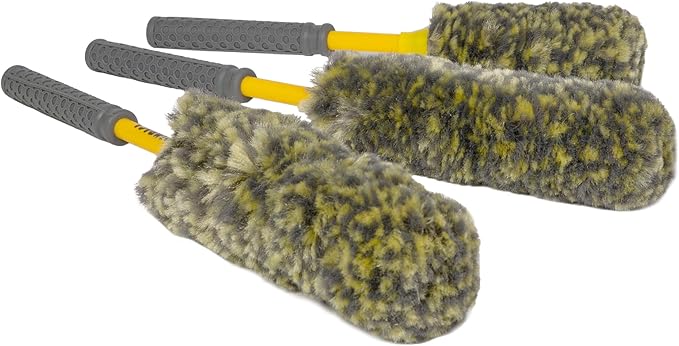 Chemical Guys Rimpaca Ultimate Wheel Brush Set - 3-Piece Wheel Cleaner Brush Kit with Soft Bristle Brushes for Cars Trucks SUVs Motorcycles and RVs - Safe for Rims Grilles and Tight Areas