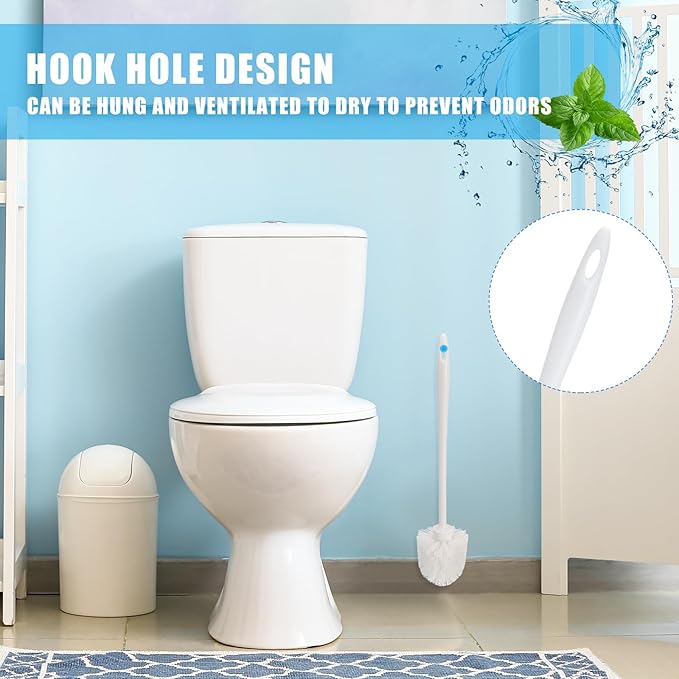 Tioncy 30 Pcs 14.2 Inch Toilet Brush Commercial Heavy Duty Toilet Bowl Cleaning Scrub Long Scrubber for Bathroom Cleaning Supplies