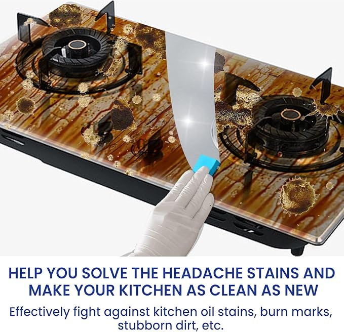 Kitchen Grease Foam Cleaner Set - Removes Stubborn Oil Stains Burn Marks &amp Grime Fresh Scent(2PCS)