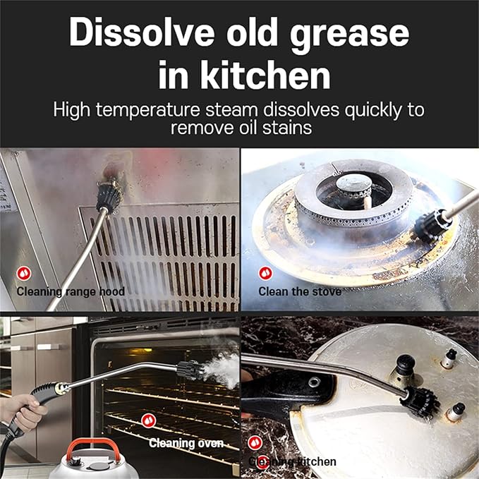 SXA Multifunction Handheld Steam Cleaner 2800W Electric High Pressure Steam Clean Mobile Cleaning Machine Power Steamer High Temperature Portable Steam CleanerWhite