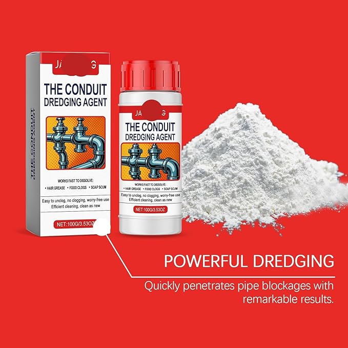 Pipe Dredge Agent - Fast-Acting Drain Cleaner for Grease Hair &amp Food Residue Eliminates Clogs &amp Odors(3PCS)
