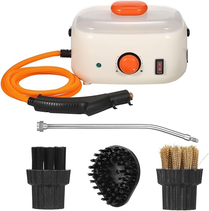 Handheld Steam Cleaner Machine 2500W 1500ML Water Tank Multifunction Portable Electric Steam Cleaning Cleaner with 3 Brushes High Temperature Fast Heating Steamer for Car Bathroom and Floor Tiles