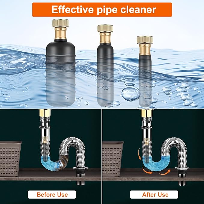 Tissting 3 Pcs Drain BladdersRubber Bladder Drain CleanersFits 1 to 6 Drain PipeUnclogs Stubborn Blockages in Bathroom Sinks Shower Drains Bathtubs Plumbing Pipes