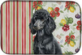Caroline's Treasures Standard Black Poodle Vegetables Dish Drying Mat Absorbent Dish Drying Mat Pad for Kitchen Counter Dish Drainer Mat for Countertop 14 x 21 Multicolor