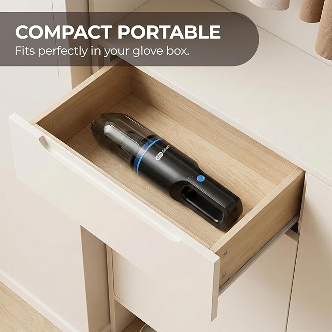 Apical Life Mini Crumb Vacuum 10000Pa Brushless Motor Rechargeable Cordless Handheld Vacuum 1.6lbs Lightweight Portable for Home Car Office Keyboard Sofa Pet Hair &amp Tight Spaces