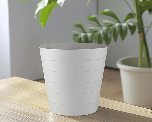 Small Trash Can (2.1 Gallons) Dorm Trash Can Heavy Duty Dust Bin Mini Garbage Can for Bedroom (Pack Of 3) Plastic Wastebasket Bathroom Wastebasket (White) Round paper Trashcan Office Trash bin