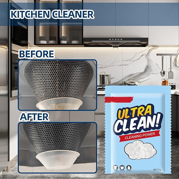 Multi-Purpose Cleaning Powder: Effective Stain Remover For Clothes Kitchen &amp Bathroom Exfoliating Formula(2PCS)