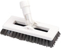 SPARTA 363883103 Plastic Block Swivel Scrub Brush Polyester Bristles 1 Bristle Trim 8 Length x 3-1/2 Width Black/White
