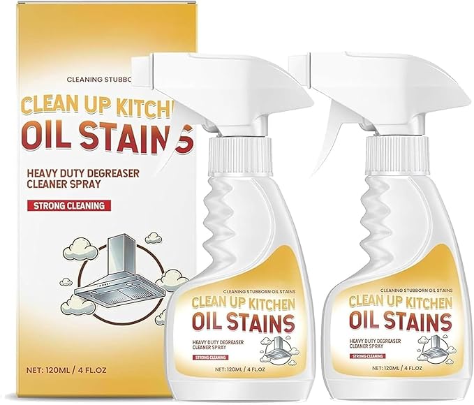 All-purpose Kitchen Pots and Pan Cleaner Upgrade Heavy Duty Foam Cleaner Portable Degreasing Spray for Appliances Countertops Range Hoods (2 Pcs)