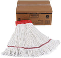Matthew Cleaning Microfiber String Mop Heavy Duty Commercial Wet Mop Head ReplacementExcellent AbsorbencyPremium LaunderabilityReusable for HomeCommercial and Industrial Use(White12Pack)
