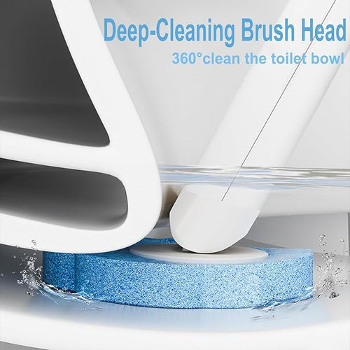 2 Pack Disposable Toilet Brush and Holder SetExtended Handle with 48 Cleaner Refills Toilet Brush for Toilet Bowl CleanersBathroom Cleaning Bathtub - Blue (Ocean Fresh Scent)