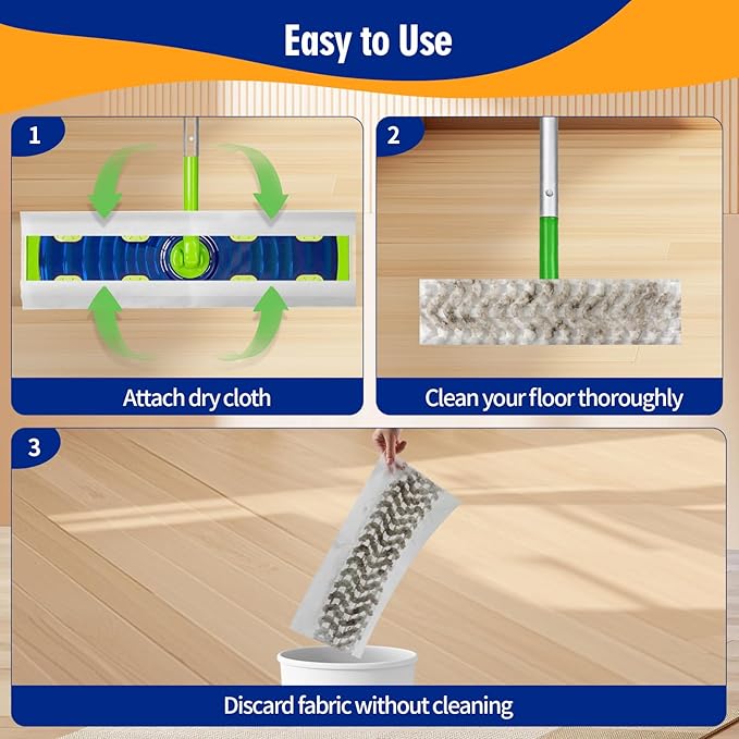 60 Count XL Pet Dry Sweeping Cloth Refills for Swiffer Sweeper XL Mop Unscented Heavy Duty Dry Pads Refills for Multi-Surface Floor Cleaning