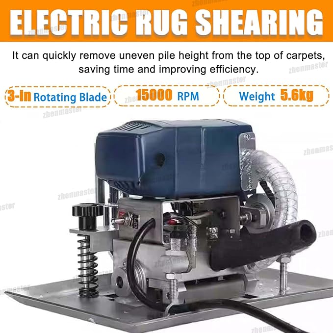 Precision Carpet Edge Trimmer and Surface Planner 500w Electric Shearing Machine with Variable Speed &amp Adjustable Roller Perfect for DIY Home Renovation and Carpet Installation