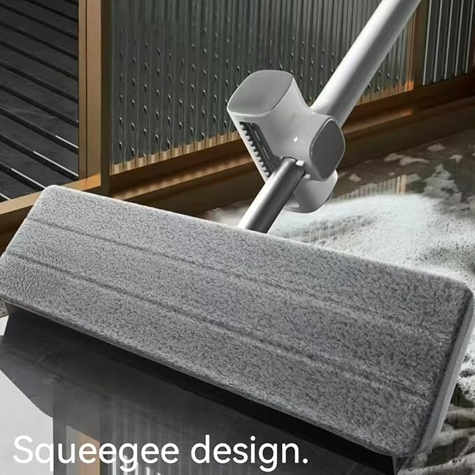 Hands Free Microfiber Flat Mop for Floor Cleaning 4 Reusable Washable Pads 61 Stainless Steel Handle Wet Dry Dust Mop for Hardwood Laminate Tile Floors