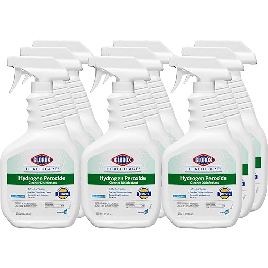 Clorox® Healthcare® Hydrogen-Peroxide Cleaner/Disinfectant 32 Oz Bottle Case Of 9