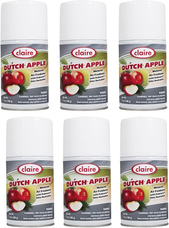 Claire CL104 Dutch Apple Metered Air Freshener 7 Oz. Net Wt. (6 Pack)