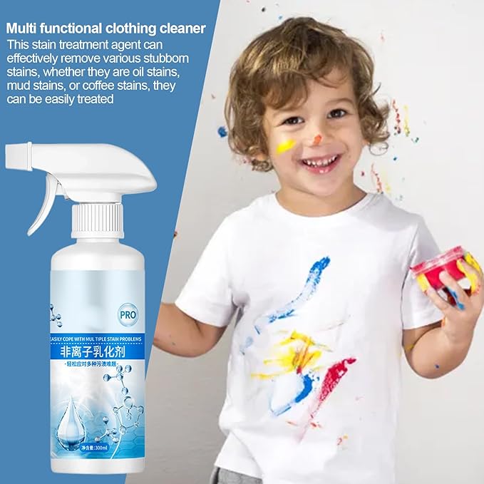 300ml Stain Treater Spray Laundry Stain Remover Clothing Cleaner Spray Powerful Stains Remover For Grease Oil &amp Underarm Stains On Fabrics Fits Cotton Linen &amp Synthetic Clothes