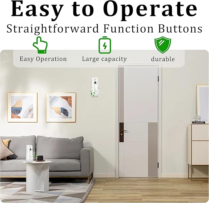 Automatic Air Freshener Spray Dispenser (6-Pack) Free Standing or Wall Mounted Adjustable Aromatherapy Machines for Home Indoor Bathrooms Offices Hotels and Commercial Places (White 001)