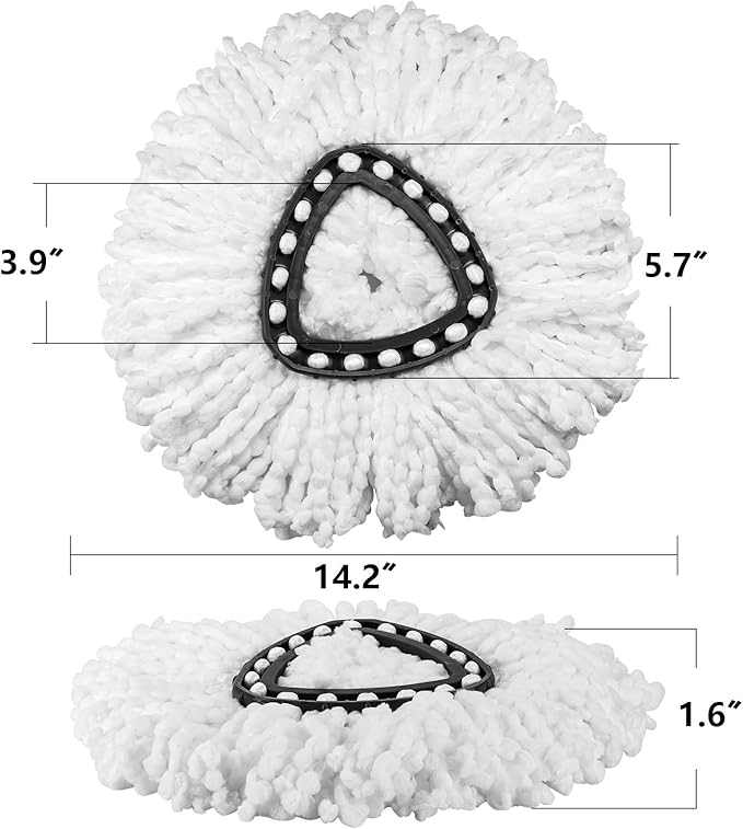 10 Pack Mop Replacement Heads Compatible with O Cedar Triangle Swivel Mops Spin Mop Microfiber Refills Deep Cleaning Easy to Replace