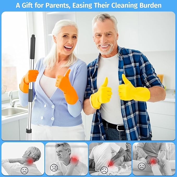 7-in-1 Electric Spin Scrubber 25W Powerful Cordless Cleaning Brush with Adjustable Handle &amp 7 Replaceable Heads for Bathroom Floor Tile Kitchen &amp Car
