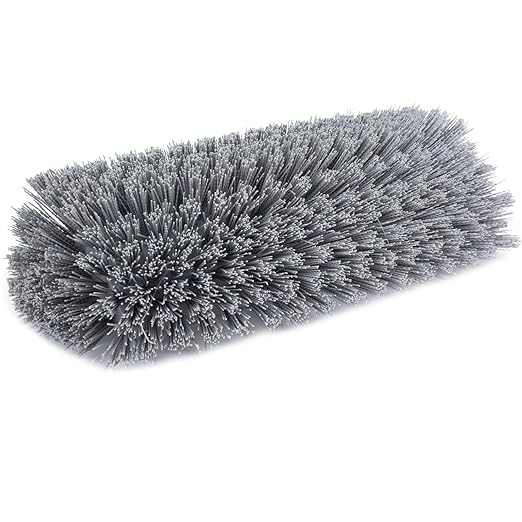 SPARTA Multi-Level Tile Scrub Brush 12 Wide Brush Head Heavy-Duty Tile Cleaning Brush with End Bristles for Commercial Tiles Tubs and Floor Plastic 12 Inches Gray (Pack of 12)