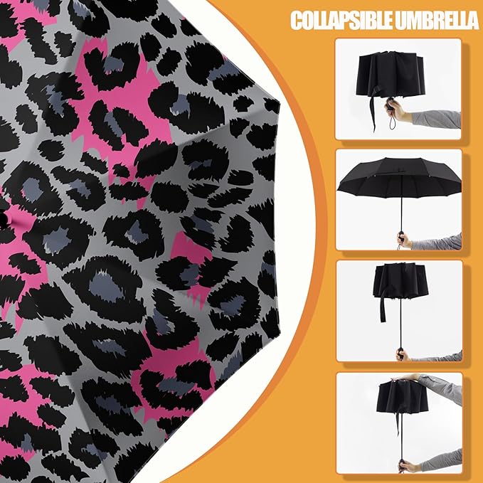 Small Compact Travel Automatic Folding Umbrella for Women Portable Lightweight Rain Wind UV Sun Shade
