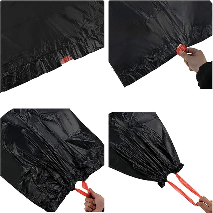 Begale 13 Gallon Drawstring Garbage Bags Tall Kitchen Trash Bags Black 110 Counts