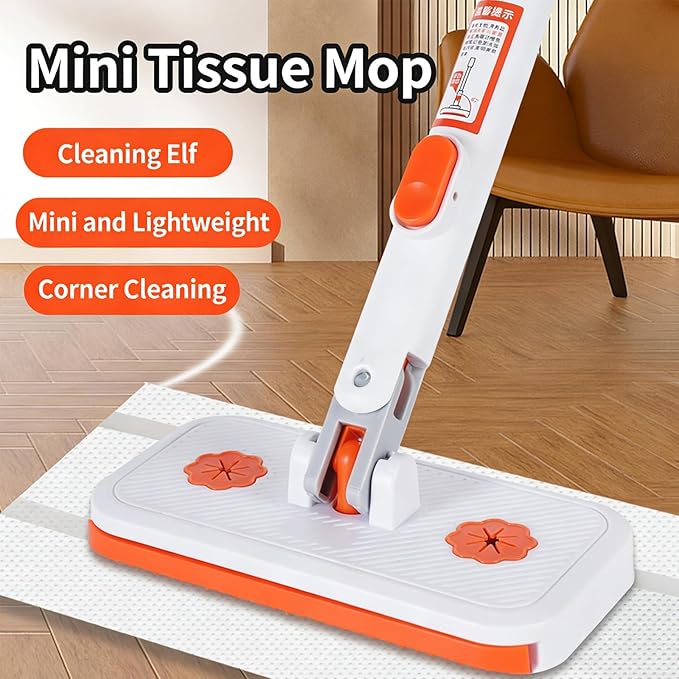 Multipurpose Home Cloth Mop with Stainless Steel Handle for Wet and Dry Efficient for Tight Space Hard Floor