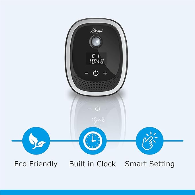 Sirena Air Ionizers for Home Negative Ion Filtration System Quiet Air Freshener for Bedroom Kitchen Removes Odors Smoke Dust Pets Mini Ionic Air Purifier w/built in Clock and Night Light (6)