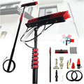 Telescopic Window Cleaner 30FT Water Fed Pole for Professional Solar Panel Cleaning 35cm Brush Head Included