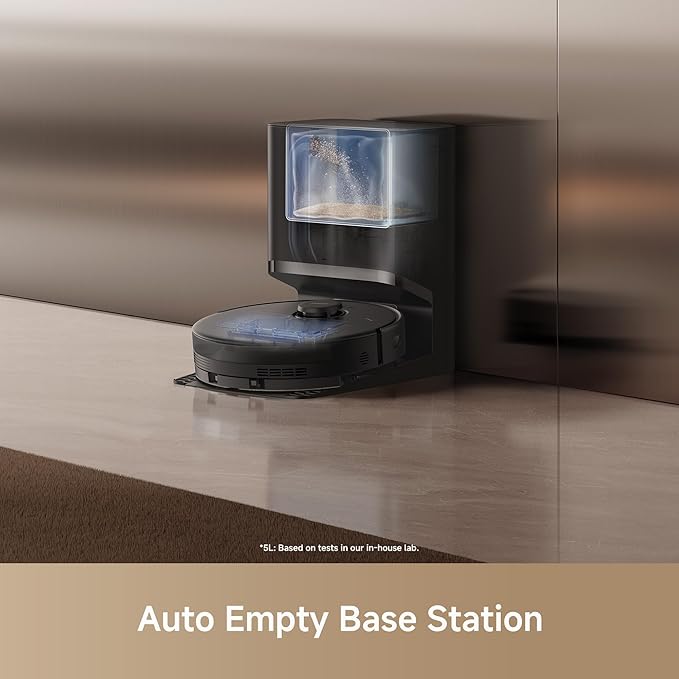 Mova E30 Pro Plus Robot Vacuum 19000Pa Suction DuoRoller Brush Anti-Tangle Self-Emptying 90-Day Hands-Free Extendable Side Brush for Edge Cleaning App &amp Voice Control