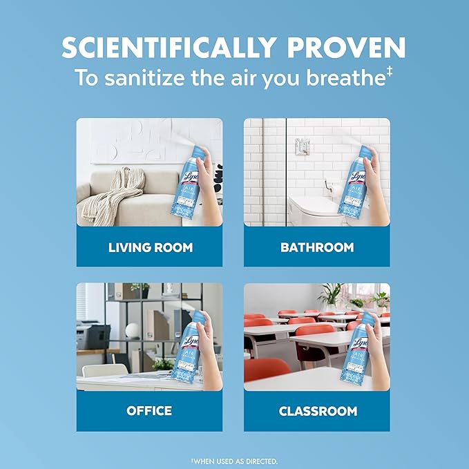 Lysol Air Sanitizer Spray with Bacterial Odor Eliminator for Home &amp Office Sanitizing Air Spray Air Freshener Alternative Cotton Blossom Scent 10 oz (Pack of 3)