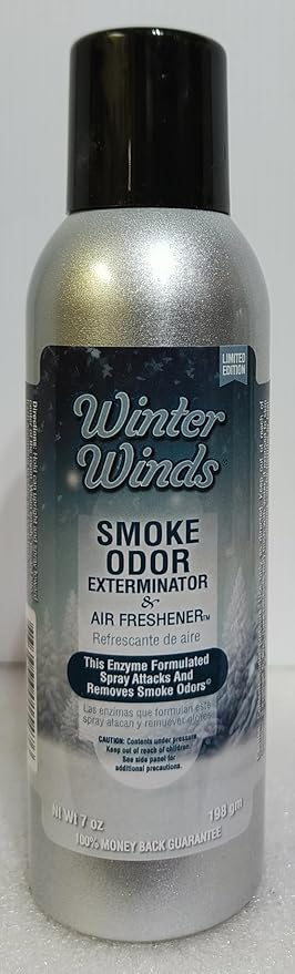 Smoke Odor Exterminator 198 gm/ 7 oz Large Spray Clothesline Fresh Set of Two Cans. Assortment (2) Includes Clothesline Fresh &amp Winter Wind.