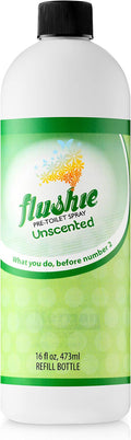 Flushie Pre-Toilet Sprays for Poop Travel Size Toiletries Bathroom Spray for Poop Spray for Toilet Traveling Essentials Poop deodorizer Poop Odor eliminator (Unscented 16oz 1pack)