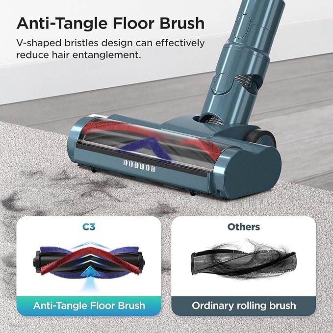Cordless Vacuum CleanerStrong Suction &amp Powerful Stick VacuumUp to 50Mins RuntimeAutomatic Suction AdjustmentAll-in-One LED DisplayTangle-Free DesignLightweight Vacuum Cleaners for All Floor