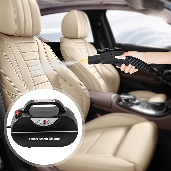 Handheld Steam Cleaner 1800W Car Steam Cleaners for Home Use Wet and Dry Adjustable Portable Steam Cleaner for Cleaning with Torch High Pressure Steam Cleaner for Car Detailing