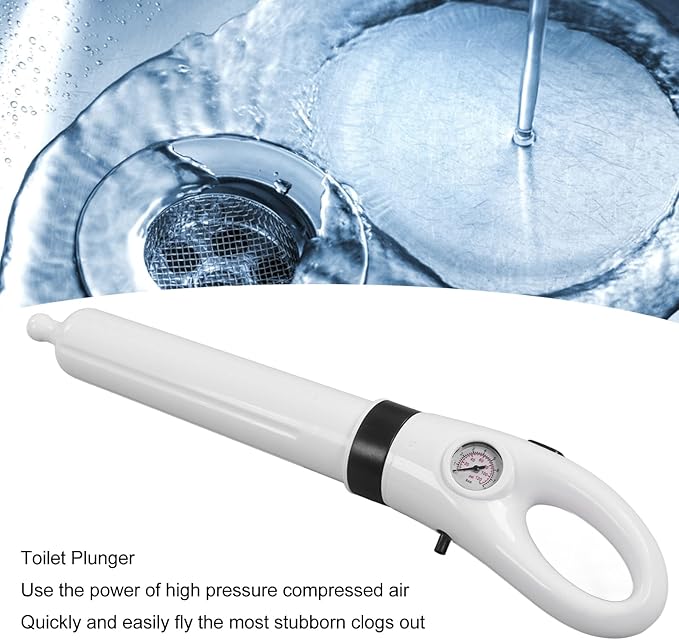 Toilet Plunger Drain Unblocker High Pressure Air Drain Blaster Kit Manual Pneumatic Dredge Equipment for Kitchen Bathroom Clogged Pipe