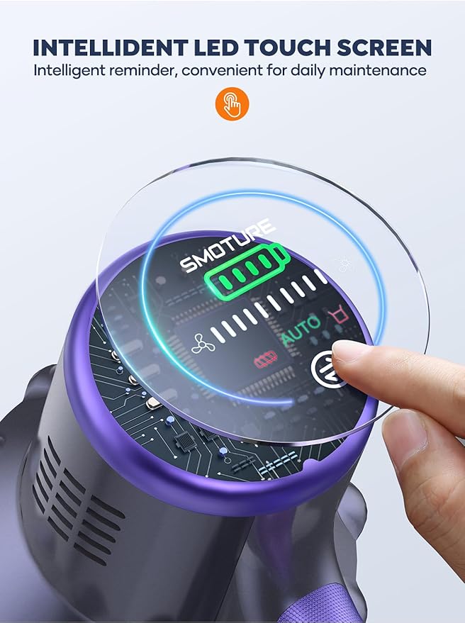 Cordless Vacuum Cleaner 2 Batteries 110 Mins Runtime Vacuum Cleaners for Home 45KPA 550W Stick Vacuum with Brushless Motor Automatically Adjust Suction Handheld Vacuum for Pet Hair/Carpet/Floor