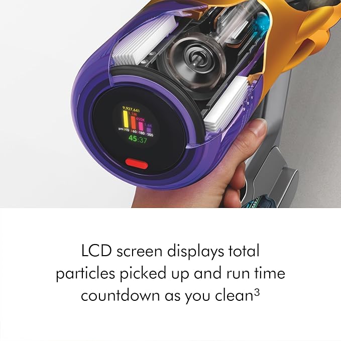 Dyson V12 Detect Slim Cordless Vacuum CleanerYellow/Iron (Renewed) Large
