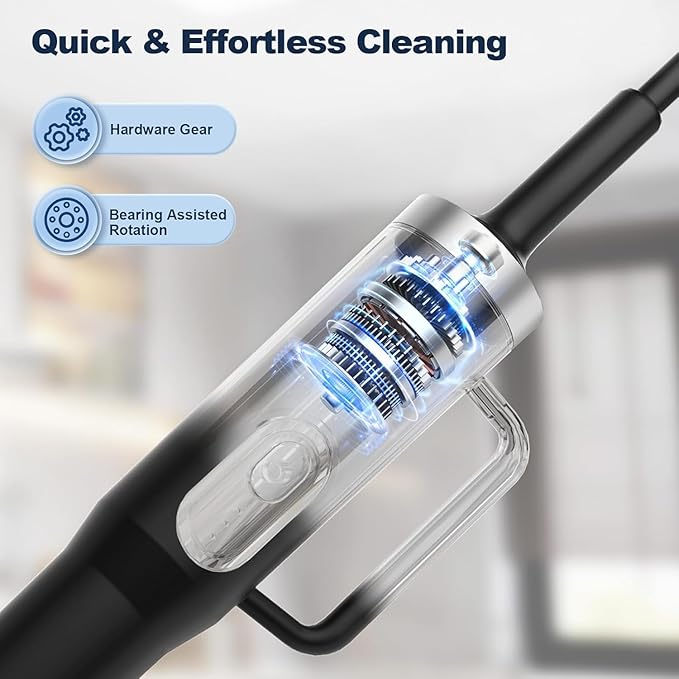5 in 1 Electric Bottle Brush Cleaner Compatible Stanley Bottle Brush Straw Cleaner Multifunction Rechargeable IPX6 Waterproof Extra Long Design for Stanley Cup Sports Bottle and More (Black)