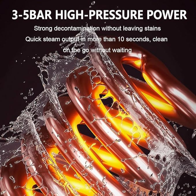 1500ML Steam Cleaner 1500W Steam Cleaner Handheld with Dry-Boil Protection 105℃/221℉ 15S Fast Heating for Windows Kitchen Floor White