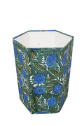 Handmade Cotton Paper Waste Basket Stylish Trash Can for Home or Office (1 D Green Sky)