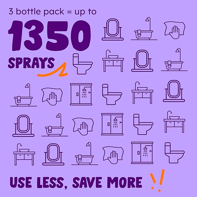 Originally Yellow Lavender Bathroom Cleaner Spray | Powered by Natural Vinegar &amp Infused with Lemon | Multipurpose Kitchen Cleaner Works on Tile Wood Granite &amp Marble 3 Pack