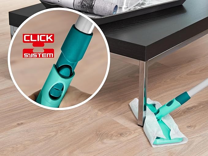 Leifheit Clean and Away Dusting Mop Head for Click System Plastic Turquoise