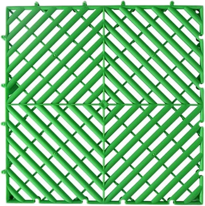 Trench Drainage GrateDrain Covers OutdoorModular Interlocking Mats Multicolor 40x40x3cm 4-20 Pcs Pack 4 Ton Capacity(Green20 pieces)