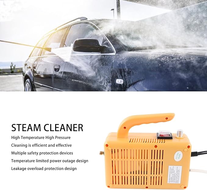 1700W High Pressure Steam Cleaner with Flashlight Extension Tube Handheld Steam Cleaning Machine for Removal of and Dust Multi Protection (US Plug 110V)