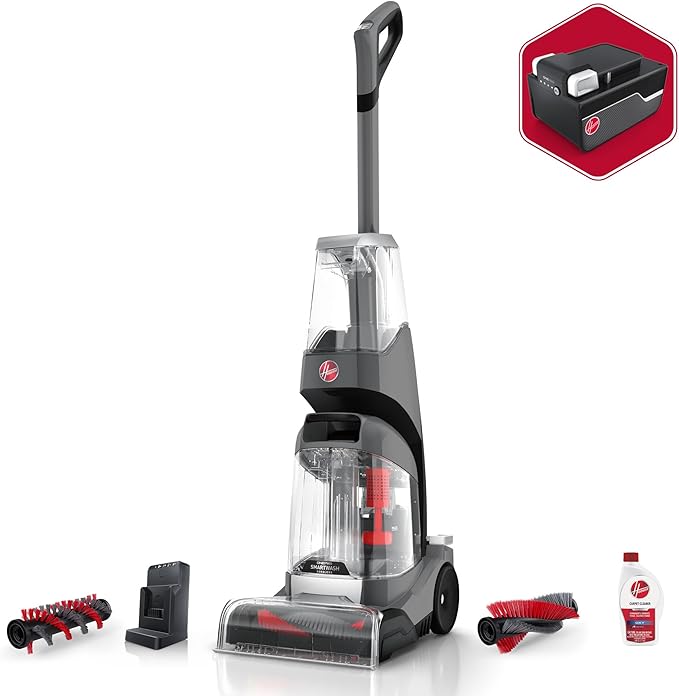 Hoover ONEPWR SmartWash Cordless Carpet Cleaner Machine Deep Cleaning Carpet Shampooer Machine Pair with a Hoover Carpet Cleaner Solution for a Bright Refreshed Home