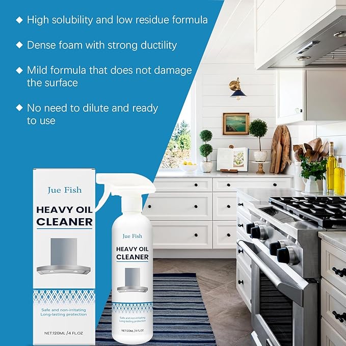 Heavy Duty Foam Cleaner For Grease &amp Grime - Kitchen Range Hood Stove Cleaner - Dissolves Stubborn Oil Stains(3PCS)