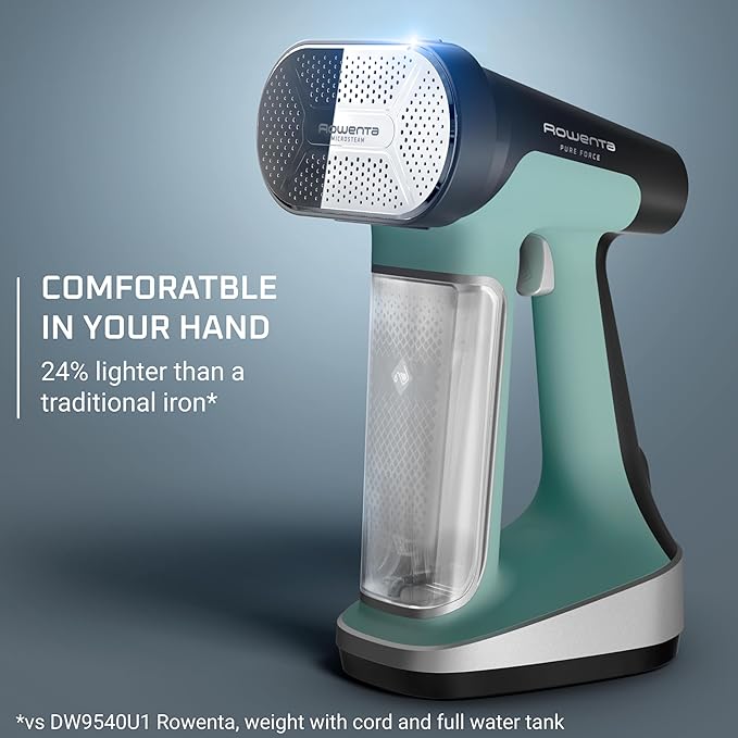 Rowenta Handheld Steamer for Clothes Pure Force 2in1 Steamer &amp Iron 1875W Vertical/Horizonal Steaming &amp Ironing Lightweight Auto-off XL power 1875 Watts DR8822