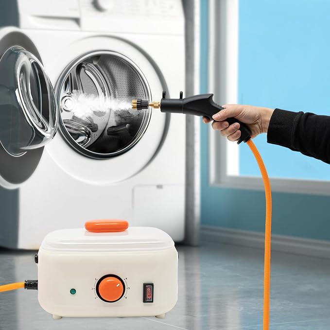 Handheld Steam Cleaner 250ml Tank 3-Bar Pressure Portable Multi-Surface Steamer for Kitchen Bathroom Tile Grout Sofa Window Car Seats 9-Piece Attachments 1000W Quick Heat 3m Cord